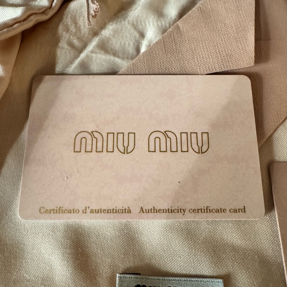 Miu Miu Matelasse  Napa Leather bag with Crystal charms/ pink - Picture 8 of 11